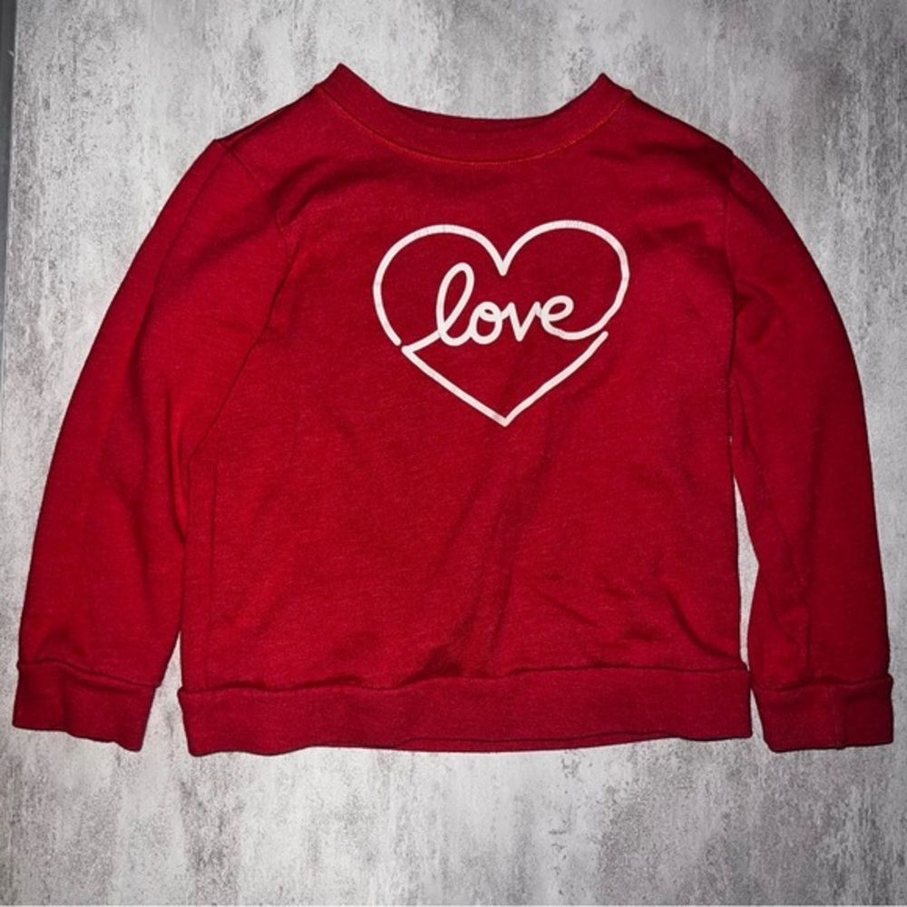 Girls Size 6/6x Cat & Jack Red Love Valentines Sweatshirt